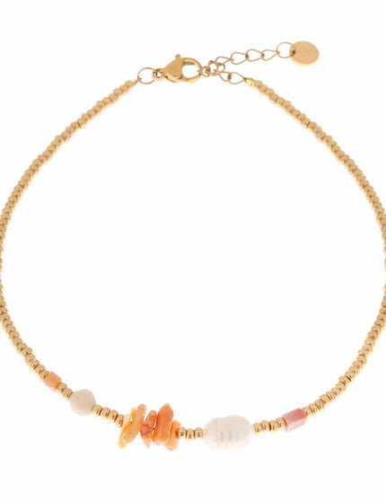 Anklet Coral Beach Gold - Things I Like Things I Love