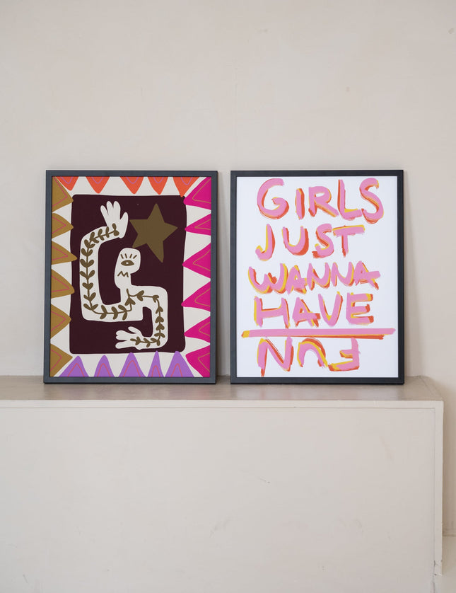 Art Print Written By a Girl / Wave - Things I Like Things I Love