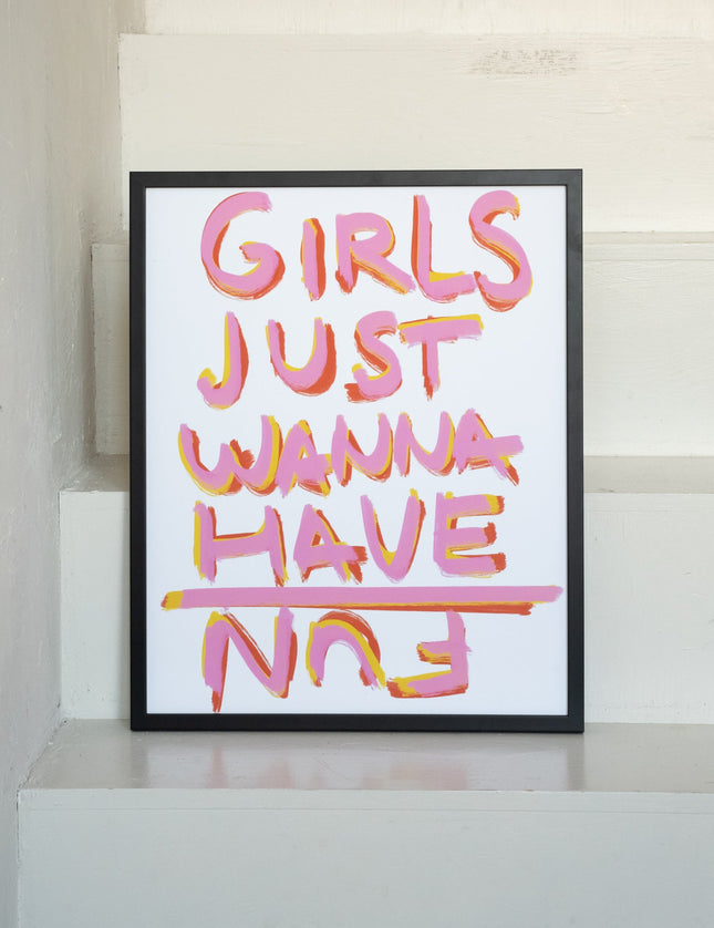 Art Print Written By a Girl / Wave - Things I Like Things I Love