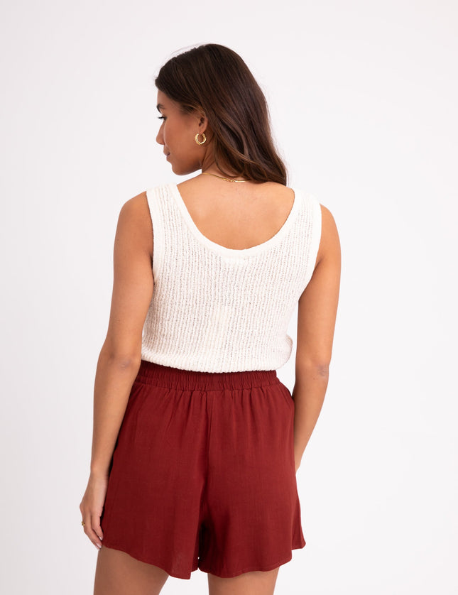 Ayla Knit Top Eggnog - Things I Like Things I Love