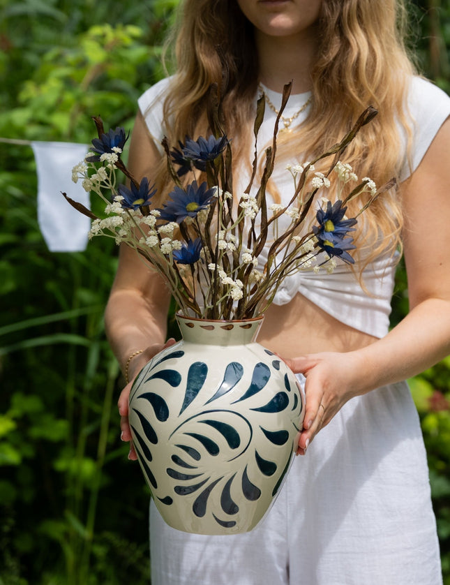 Bloomingville - Hand Painted Vase Heikki Stoneware - Things I Like Things I Love