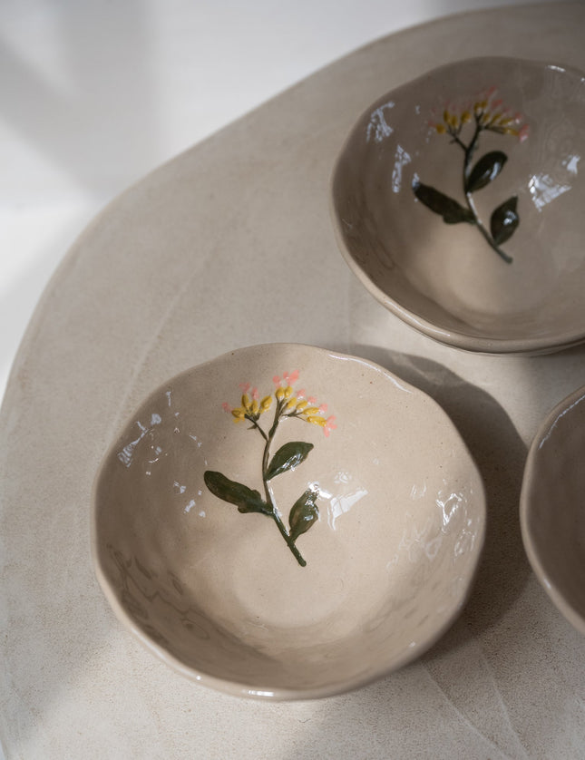 Bowl Flower Pink Stoneware - Things I Like Things I Love