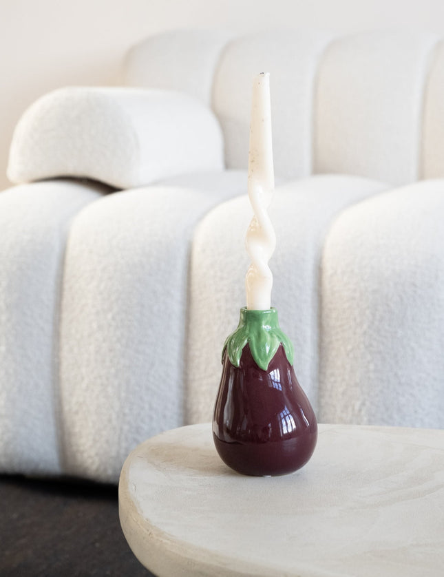 Candle Holder Eggplant - Things I Like Things I Love