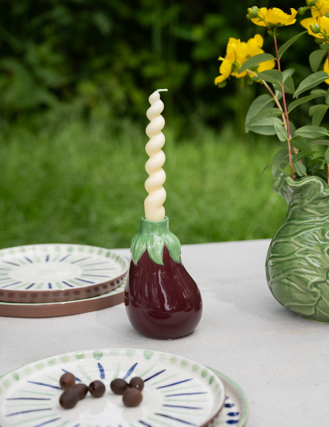 Candle Holder Eggplant - Things I Like Things I Love