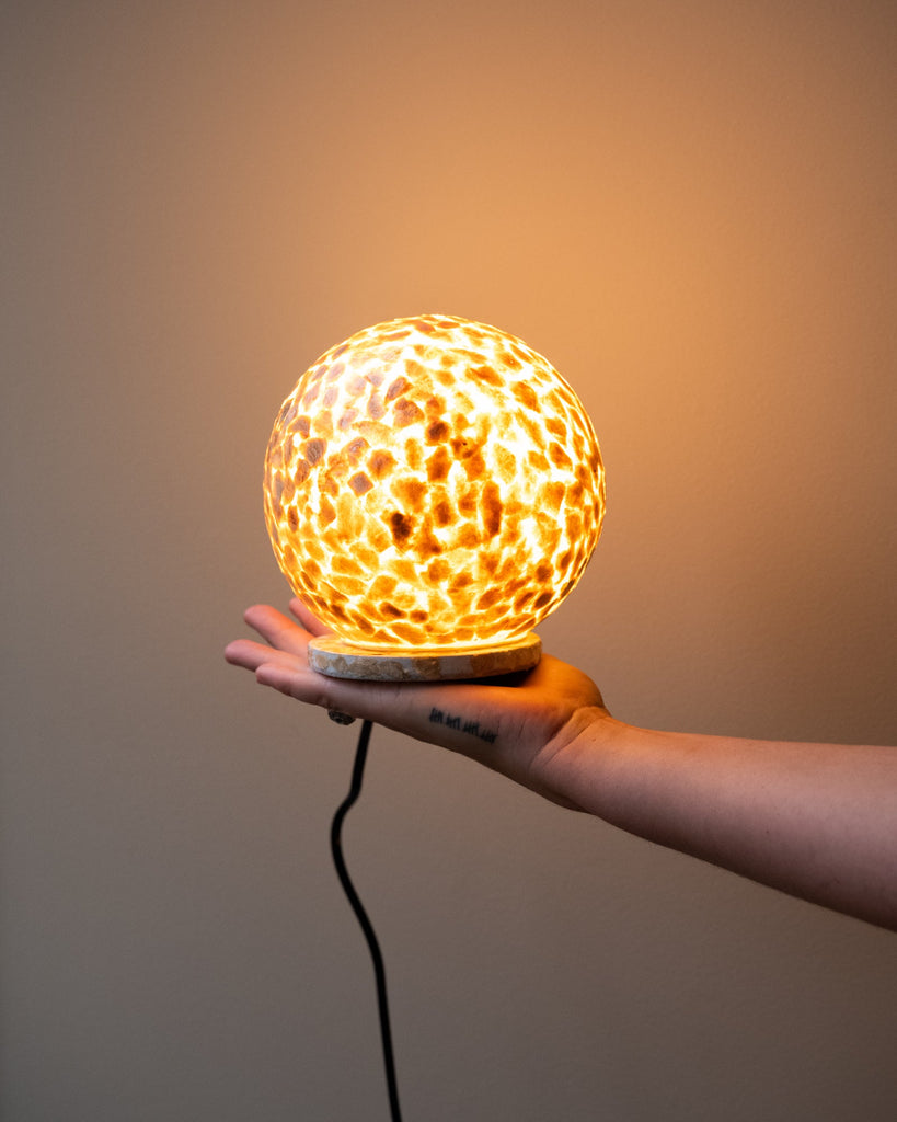 Handmade Lamp Globe Mozaïk Gold - Things I Like Things I Love