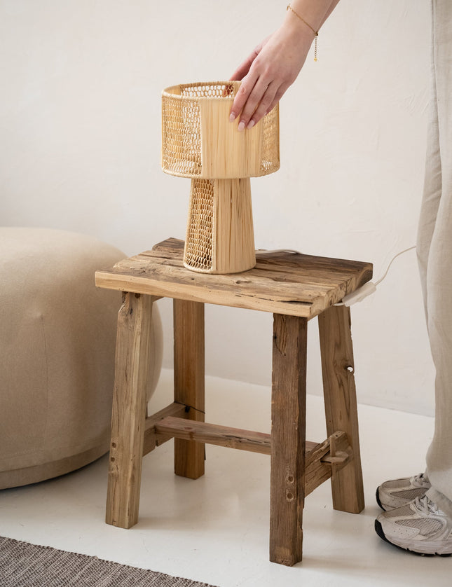 Handmade Table Lamp Raphia Naturel - Things I Like Things I Love