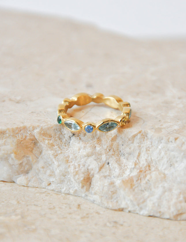 Ring Blue Mood Diamond Gold - Things I Like Things I Love