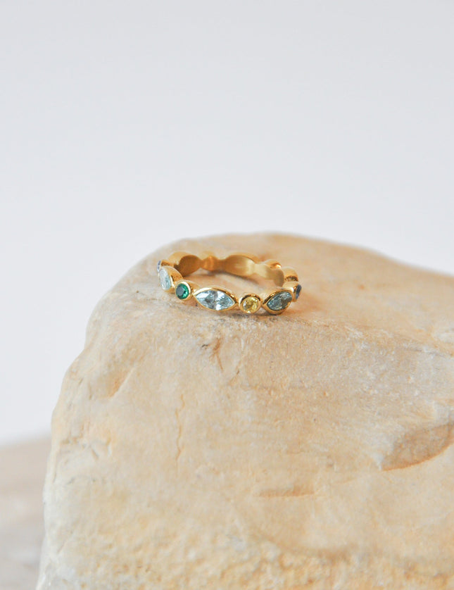 Ring Blue Mood Diamond Gold - Things I Like Things I Love