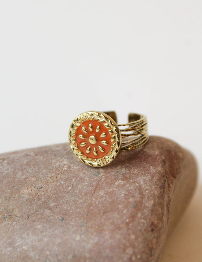 Ring Summer Orange Gold - Things I Like Things I Love