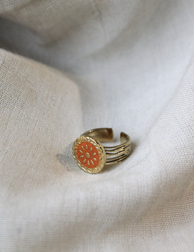 Ring Summer Orange Gold - Things I Like Things I Love