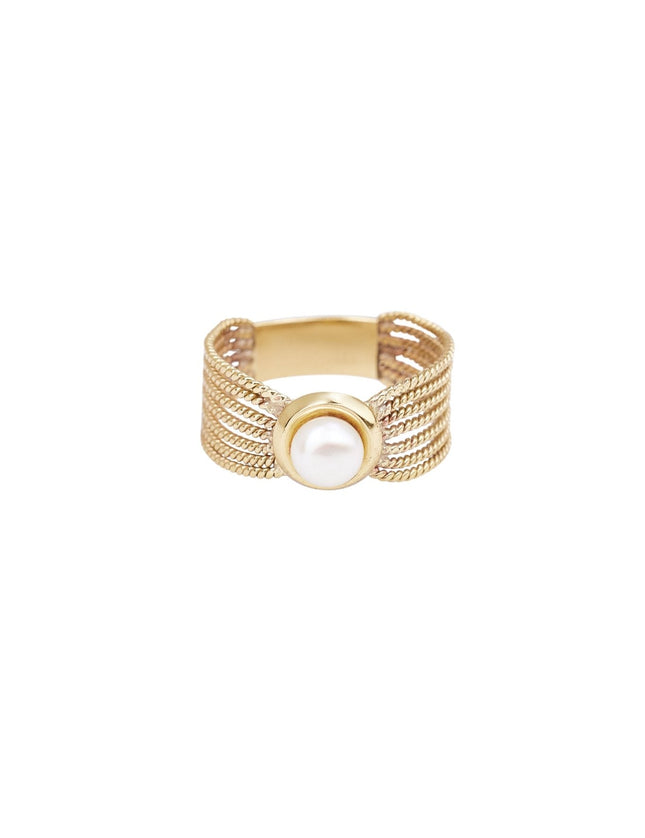 Ring Vintage Pearl Gold - Things I Like Things I Love