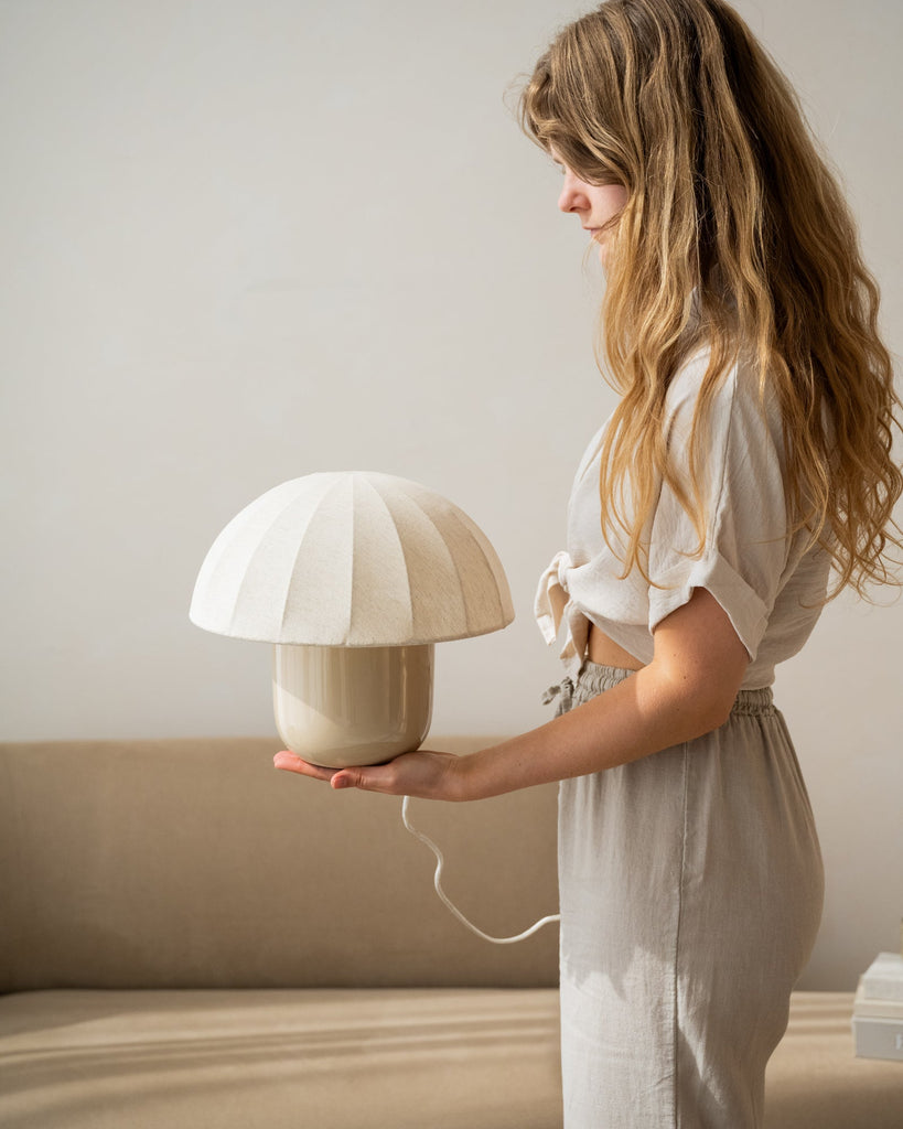 Table Lamp Mushroom Beige - Things I Like Things I Love