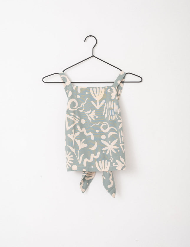 TILTIL Bonnie Crop Top Light Blue Print - Things I Like Things I Love