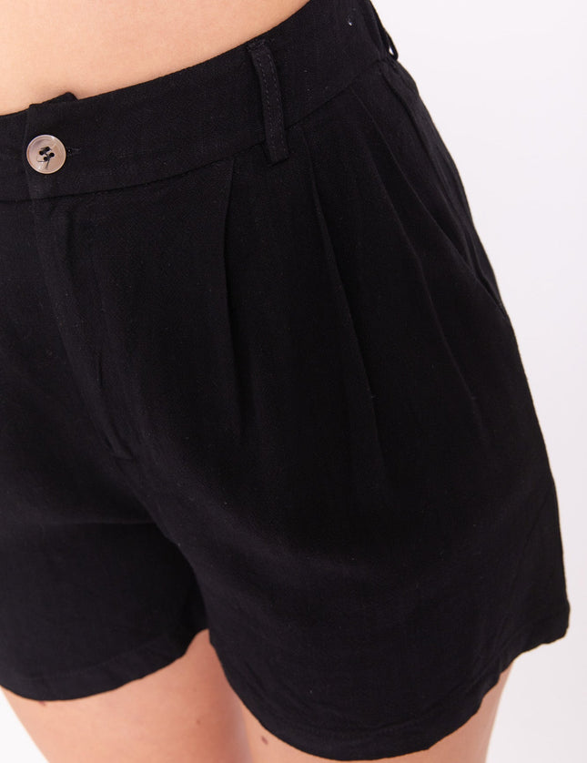 TILTIL Britt Short Linen Black - Things I Like Things I Love