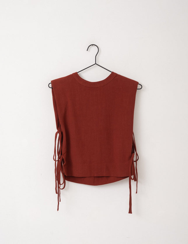 TILTIL Britt Top Linen Cherry Red - Things I Like Things I Love