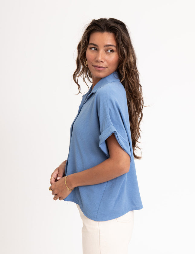 TILTIL Ciara Blouse Indigo Blue - Things I Like Things I Love