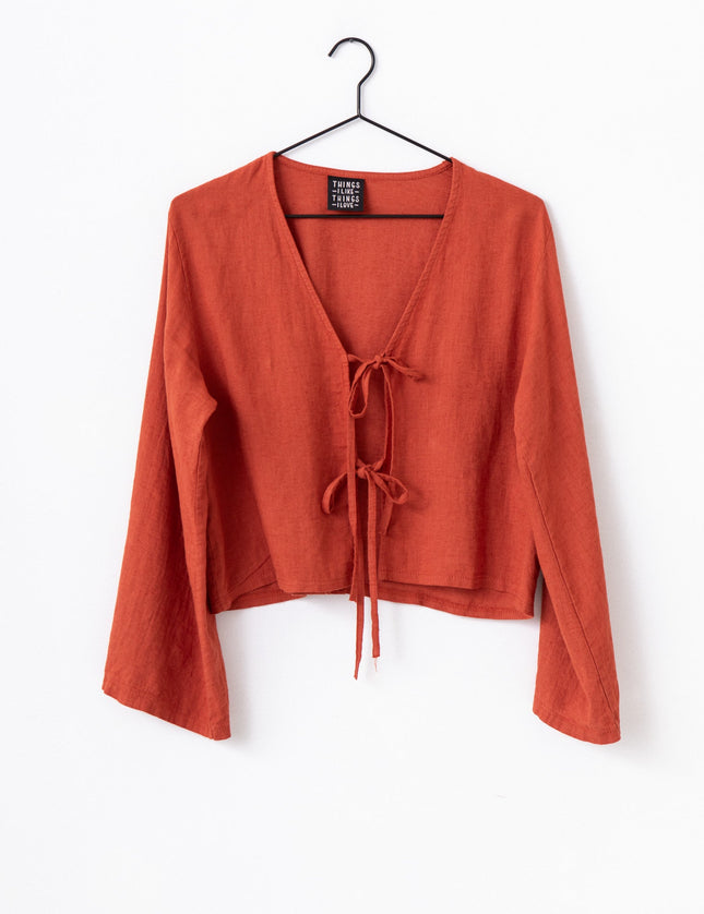 TILTIL Claire Linen Top Rust - Things I Like Things I Love