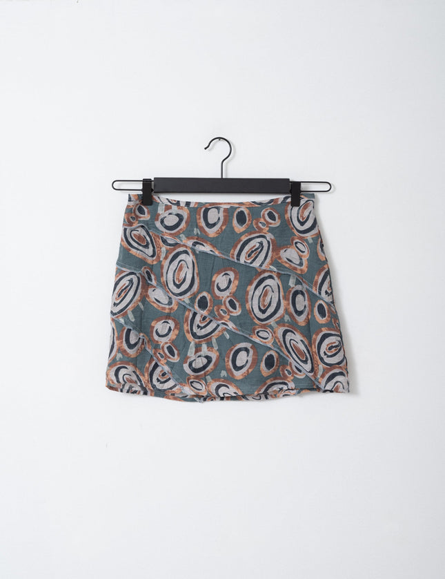 TILTIL Elin Skirt Swirl Ocean Old Rose Print - Things I Like Things I Love