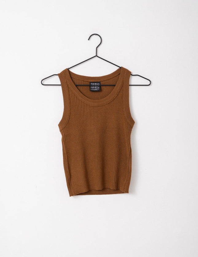 TILTIL Emily Knit Top Brown One Size - Things I Like Things I Love