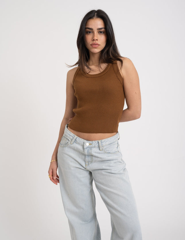 TILTIL Emily Knit Top Brown One Size - Things I Like Things I Love