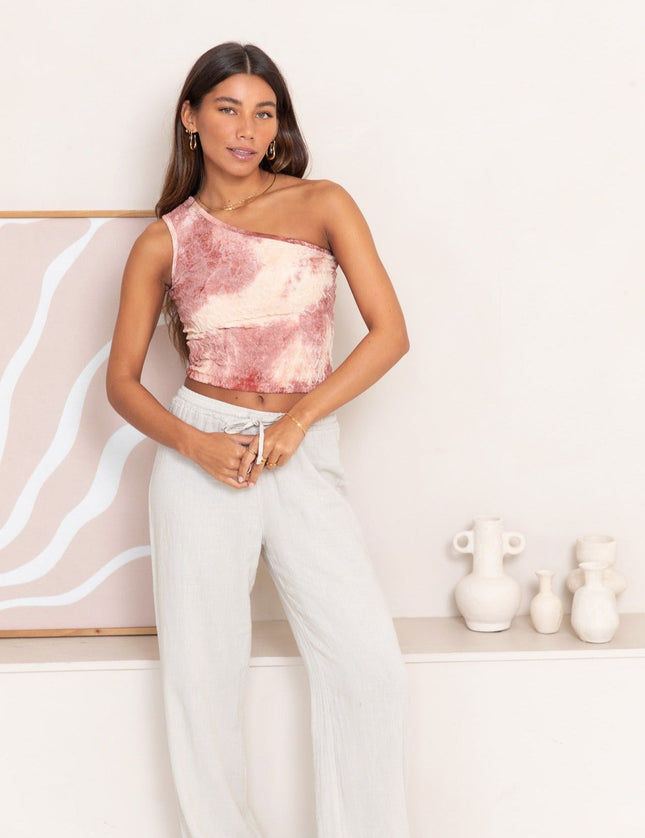 TILTIL Hailey Mesh Blush One Shoulder - Things I Like Things I Love