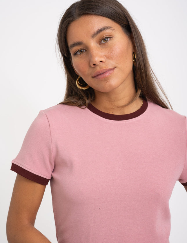 TILTIL Jamie Tee Old Rose Contrast One Size - Things I Like Things I Love