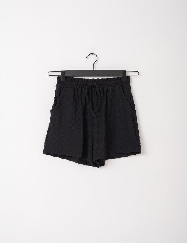 TILTIL Jasmine Short Teddy Flower Black - Things I Like Things I Love