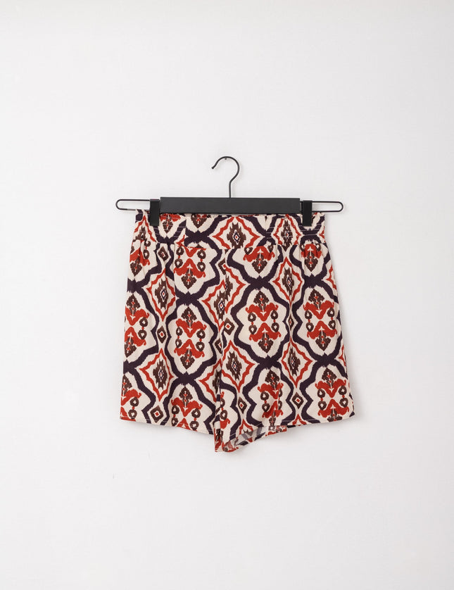 TILTIL Liny Short Aubergine Red White Print - Things I Like Things I Love