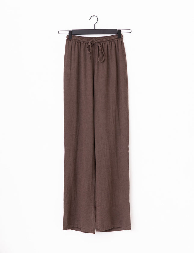 TILTIL Mailey Linen Pants Brown - Things I Like Things I Love