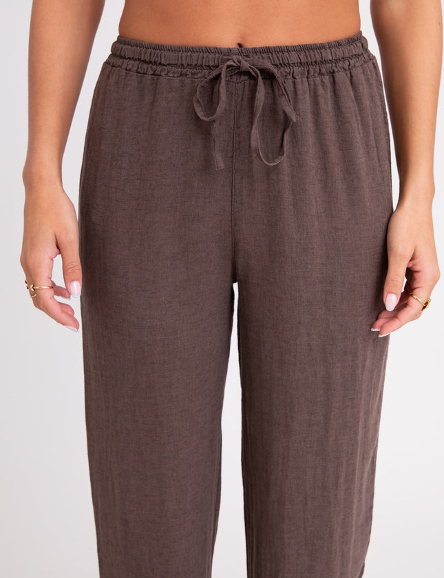 TILTIL Mailey Linen Pants Brown - Things I Like Things I Love