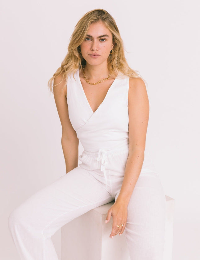 TILTIL Mary Wrap Top White - Things I Like Things I Love