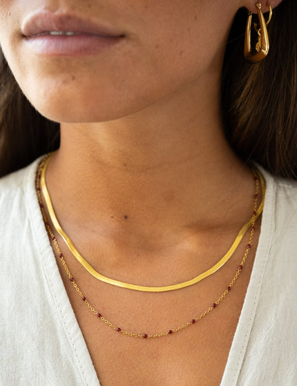 TILTIL Necklace Francy Flat Snake Chain Gold - Things I Like Things I Love