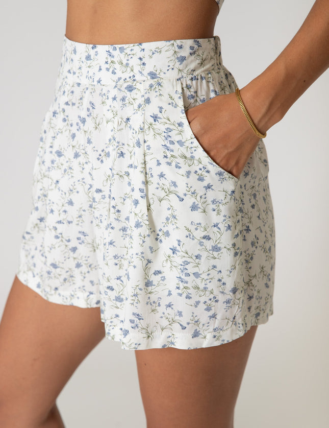 TILTIL Olive Short Print Light Blue - Things I Like Things I Love