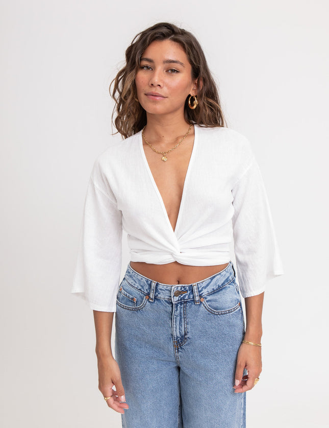 TILTIL Sunny Linen Top White - Things I Like Things I Love