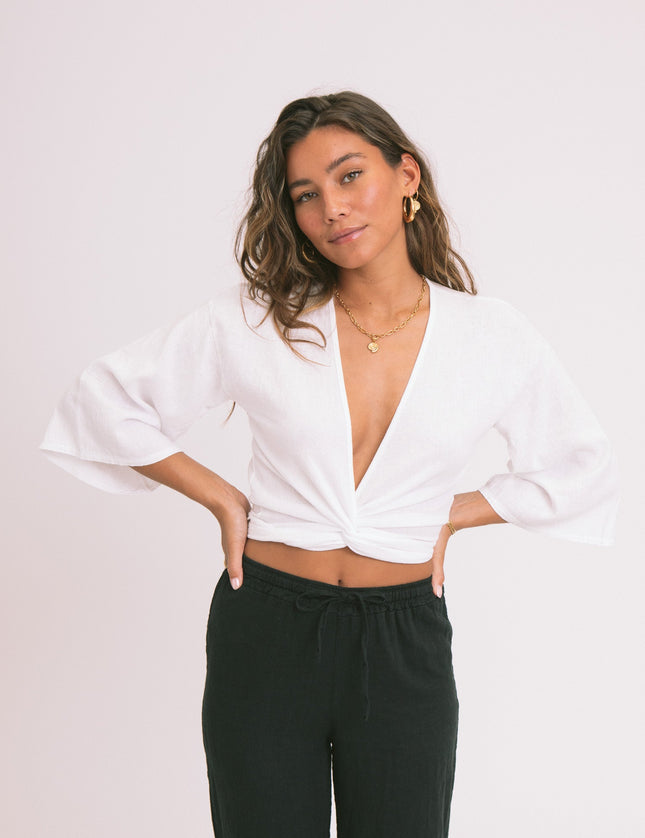 TILTIL Sunny Linen Top White - Things I Like Things I Love