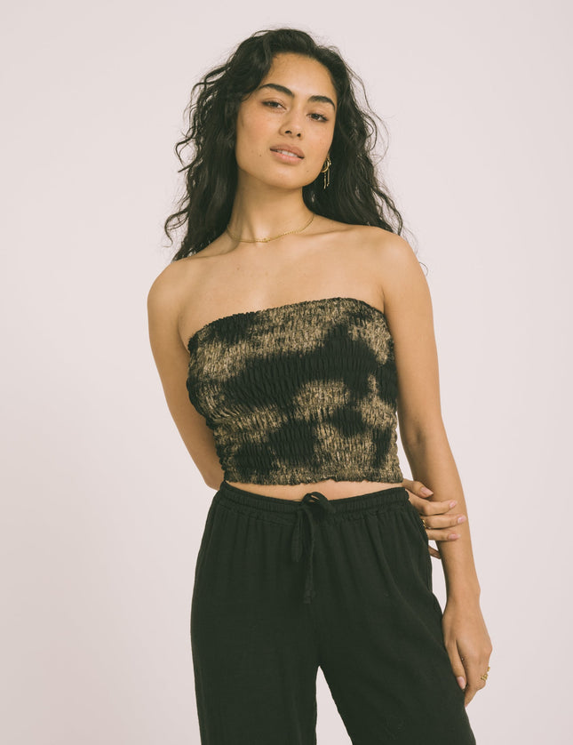 TILTIL Tuli Tube Top Smock Batik Black Beige Fade One Size - Things I Like Things I Love