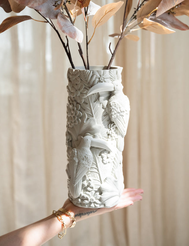 Vase Birds Beige - Things I Like Things I Love