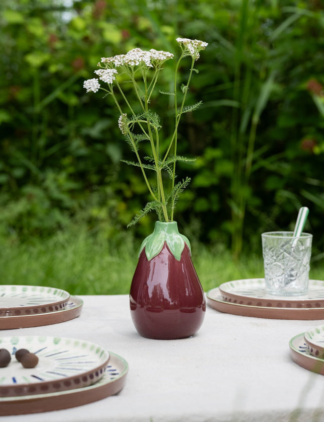 Vase Eggplant Earthenware - Things I Like Things I Love