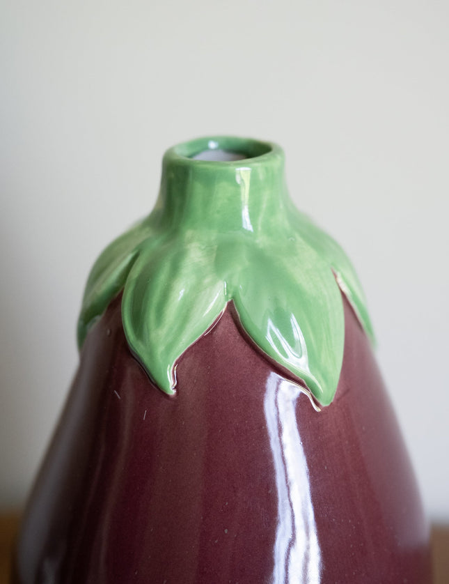 Vase Eggplant Earthenware - Things I Like Things I Love