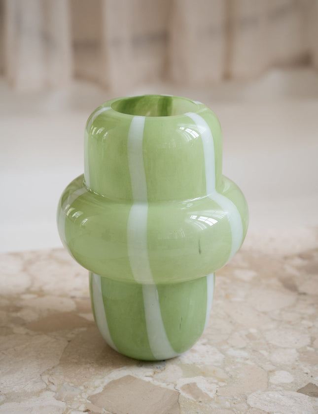 Vase Yuen Glass Green - Things I Like Things I Love