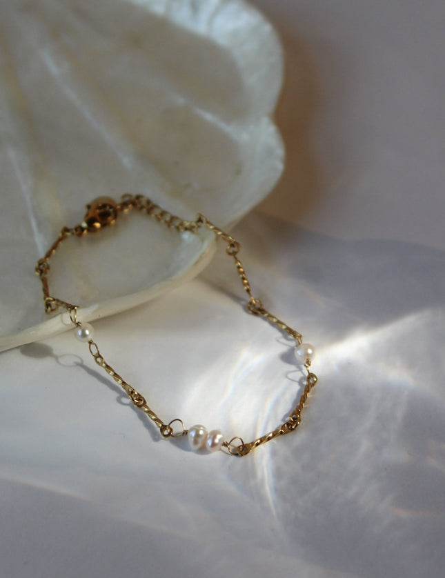 Bracelet Pearl Pearl Pearl Gold - Things I Like Things I Love