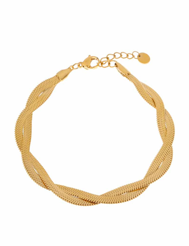 Braided Snake Bracelet Gold - Things I Like Things I Love