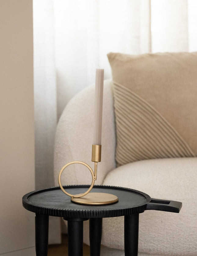 Candle Holder Circle Gold - Things I Like Things I Love