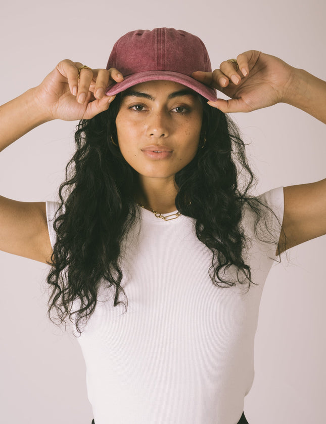 Cap Washed Denim Bordeaux - Things I Like Things I Love