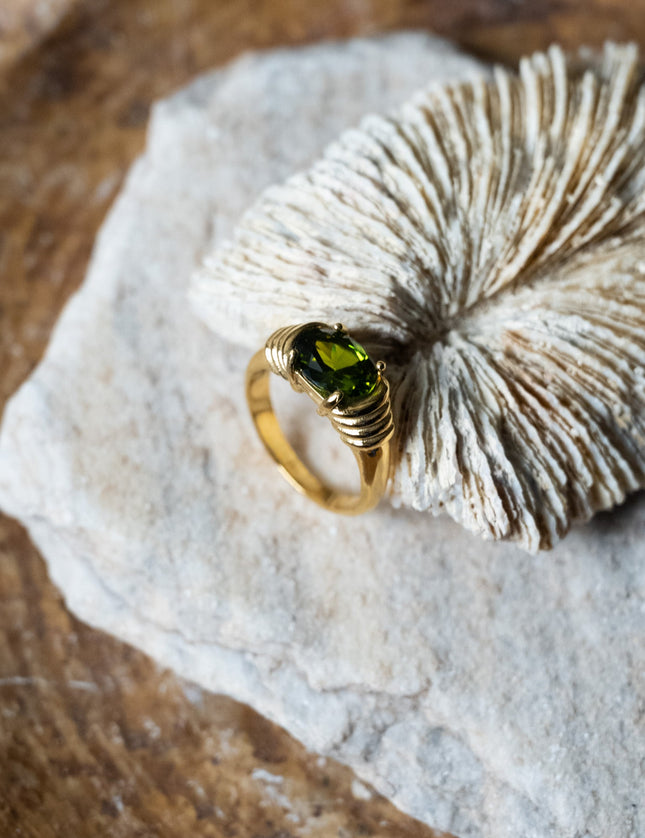 Jazzy Ring Gold Peridot - Things I Like Things I Love