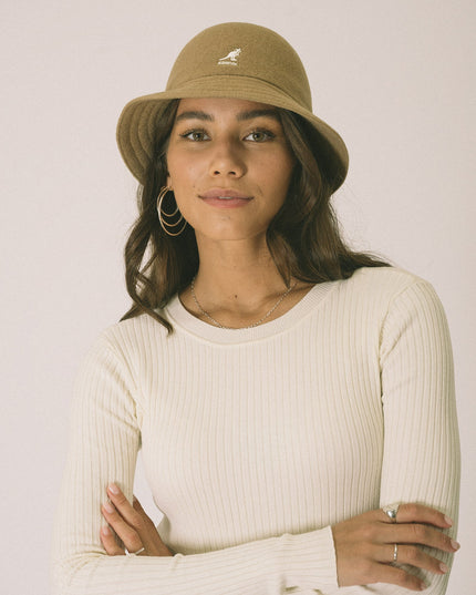 KANGOL Wool Casual Camel Bucket Hat - Things I Like Things I Love