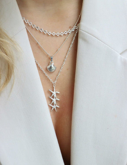 Necklace We Shell Sea Silver - Things I Like Things I Love