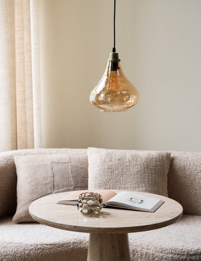 Pendant Lamp Smoke Glass Gold - Things I Like Things I Love