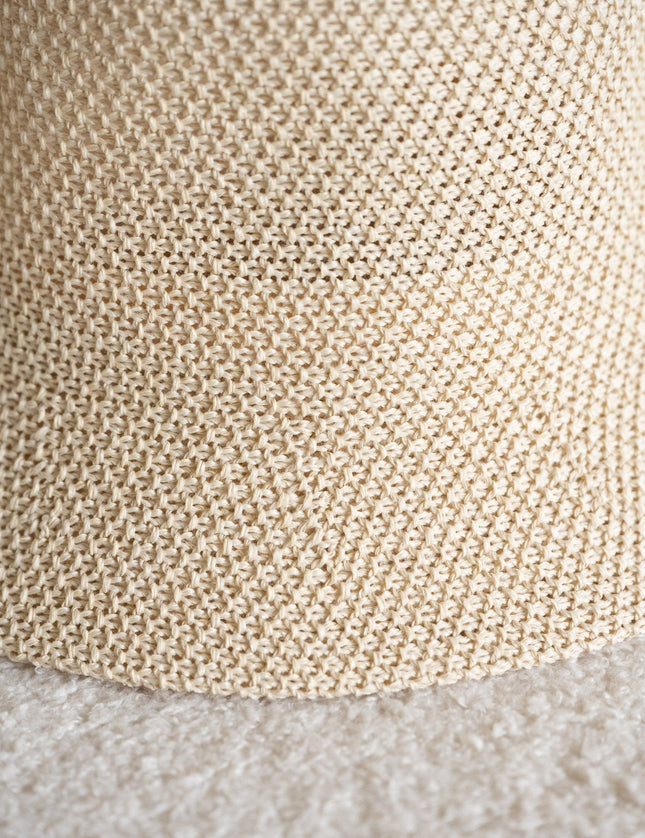 Rieten Bucket Hat Beige - Things I Like Things I Love