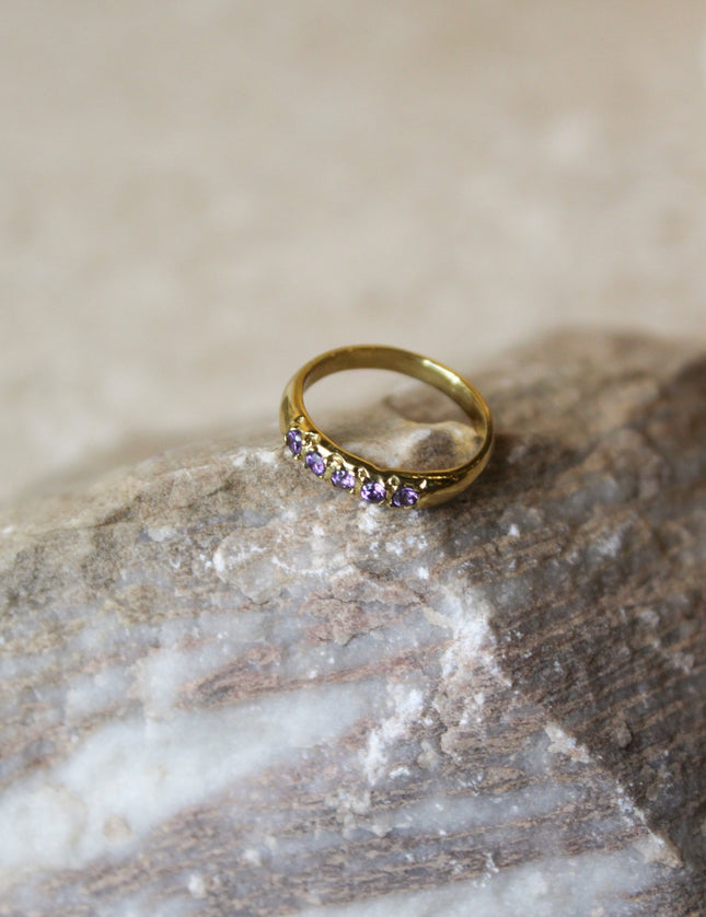 Ring Tiny Purple Stone - Things I Like Things I Love